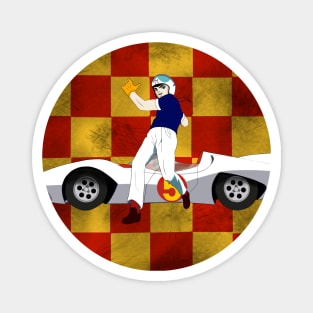 Speed Racer Leap - Distressed Magnet